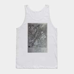 Copenhagen, Denmark, city street map Tank Top